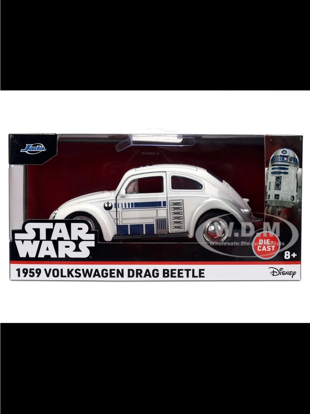 Star Wars R2-D2 1959 Volkswagen Drag Beetle Die-Cast Toy - White & Blue